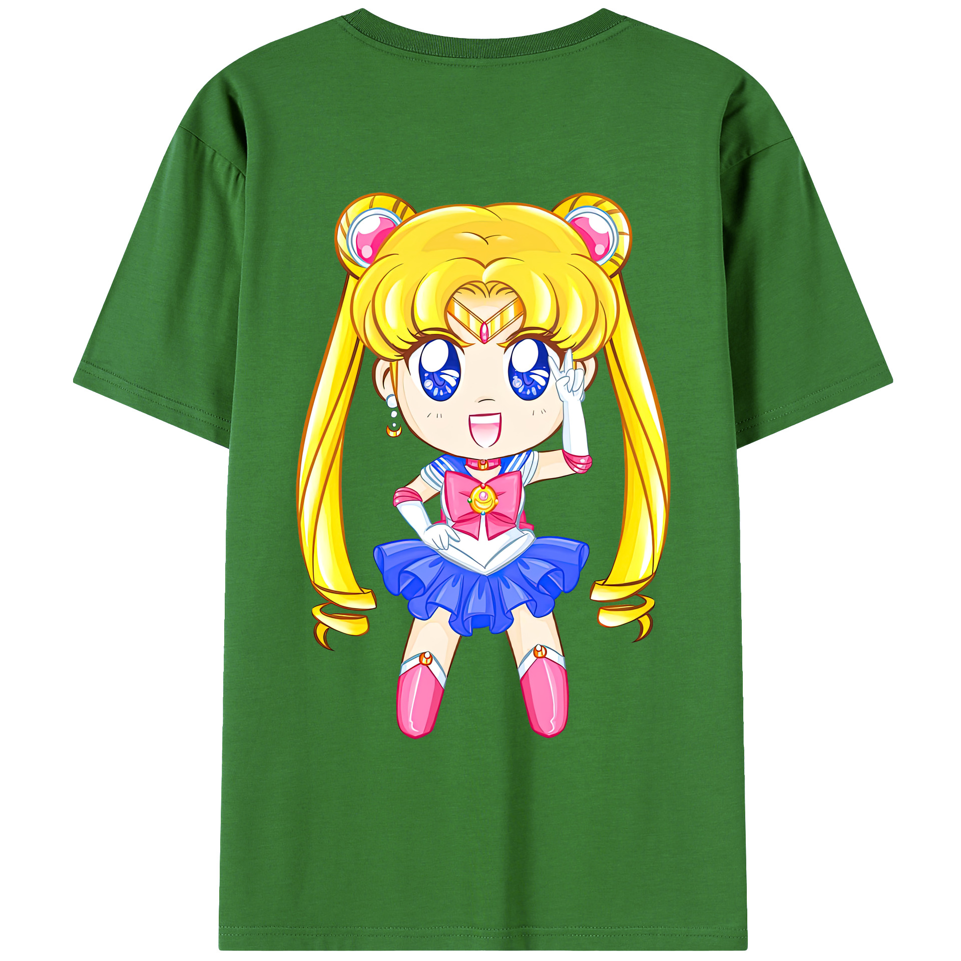 （画像用） 美少女戦士セーラームーン 月野 うさぎ つきの うさぎ Sailor Moon Tsukino Usagi レディース半袖Tシャツ(バックプリント)